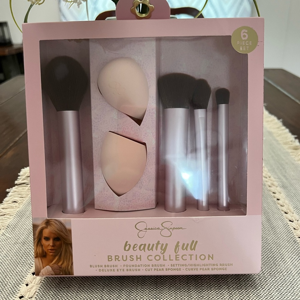 Jessica Simpson Beauty Full Brush Collection 6 Pc New